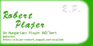 robert plajer business card